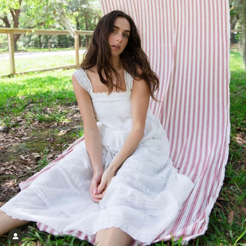 The Great Reverie Lace Tiered White Dress Size 1 (Small) - New with tags!